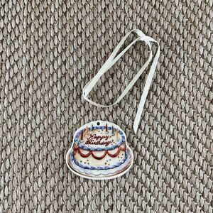 NEW ‎ Longaberger Happy Birthday Cake Tie On #23063